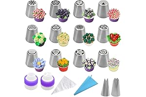 47-Piece Flower Piping Tips Set for Cake Decorating