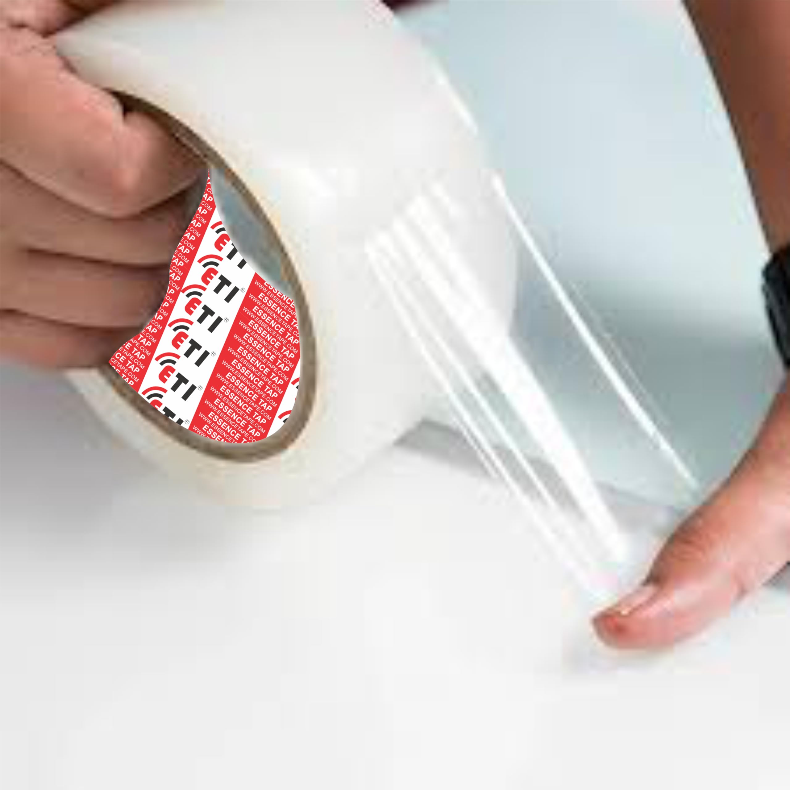 ETI Surface Protection Film Tape - Clear, Removable, Scratch-Resistant for Metal, Glass, and Plastic - Length 100 Meters, Width- 25MM-image-24