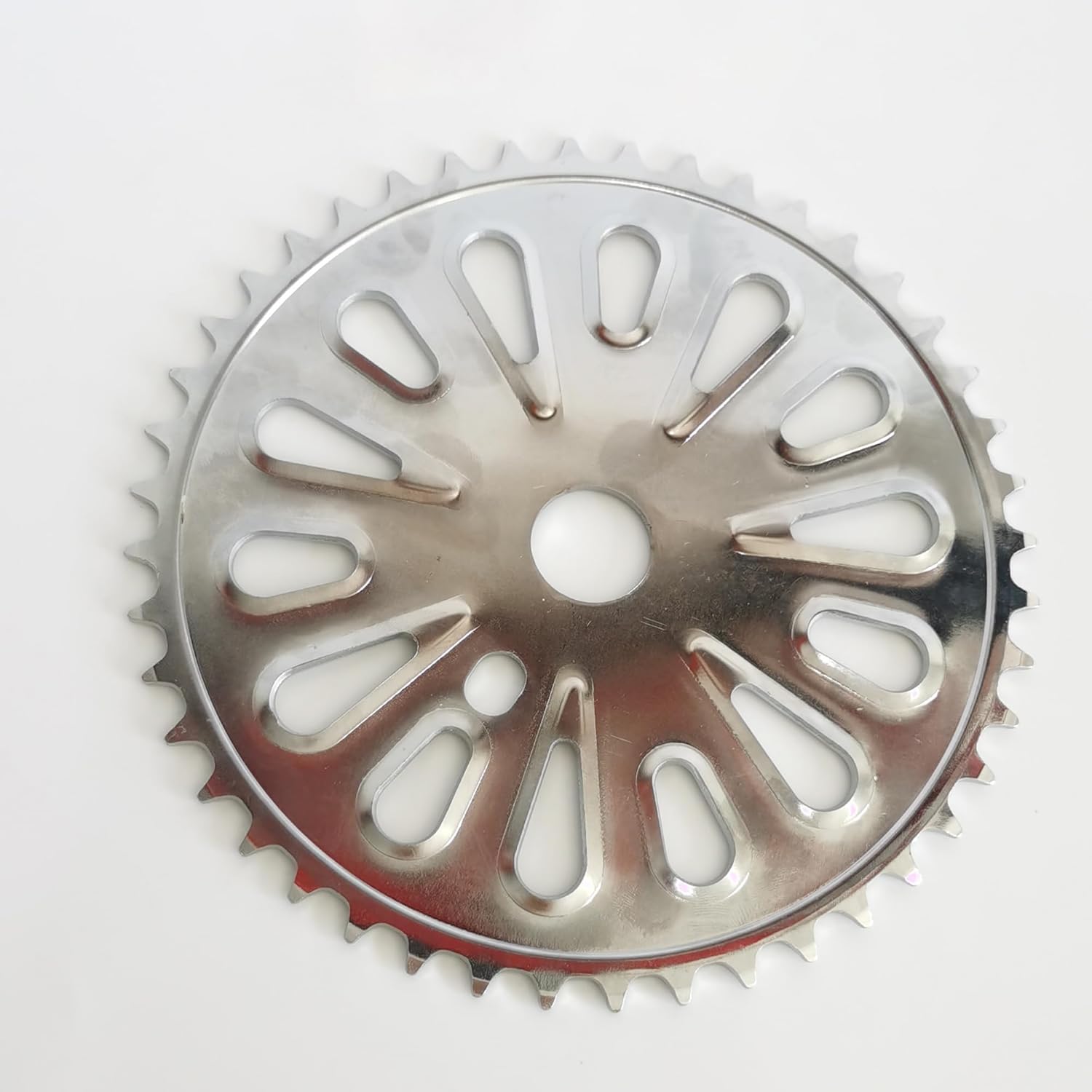 2” Cup Wide Pedal Crank Kit 44T Sprocket 165mm Crank Arm, One-Piece Crank, Bicycle Crank Kit for Road Bicycle (Red)