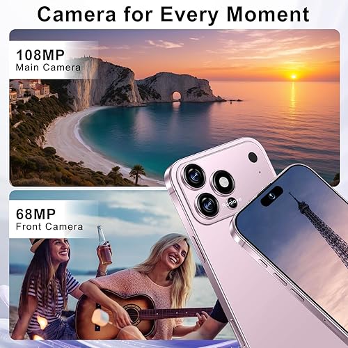 Miniatura 7 de 17 ProMa x Smartphone desbloqueado, pantalla HD de 6.99 pulgadas, teléfono 5G de 16+1 TB desbloqueado, 7000 mAh, cámara de zoom de 72+108 MP, botón