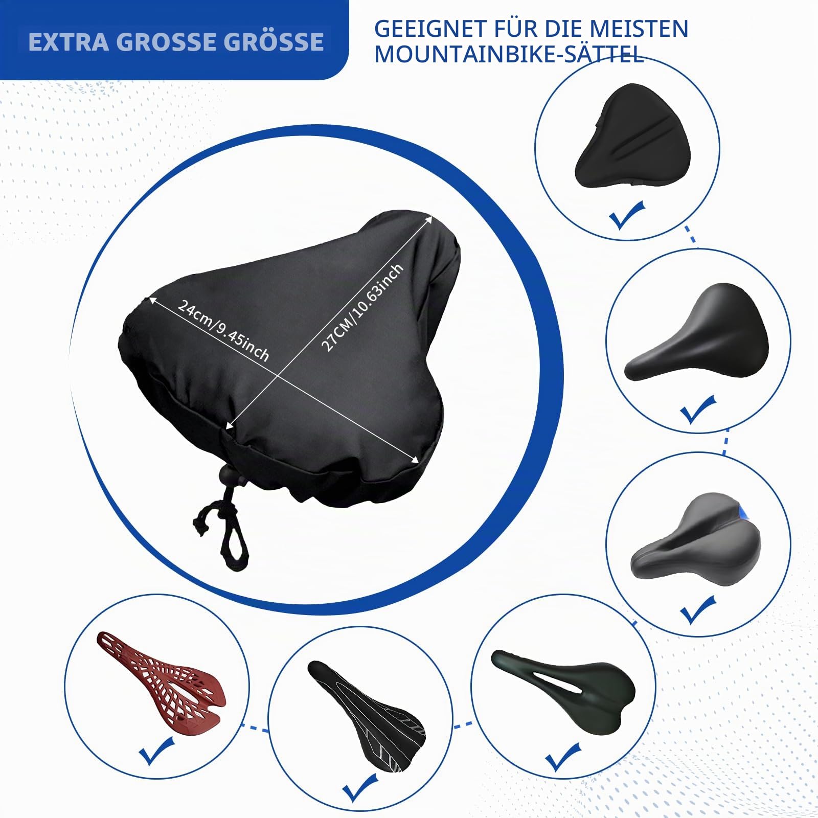 Fantasyon Sattelschutz Wasserdicht Fahrrad 2er Set