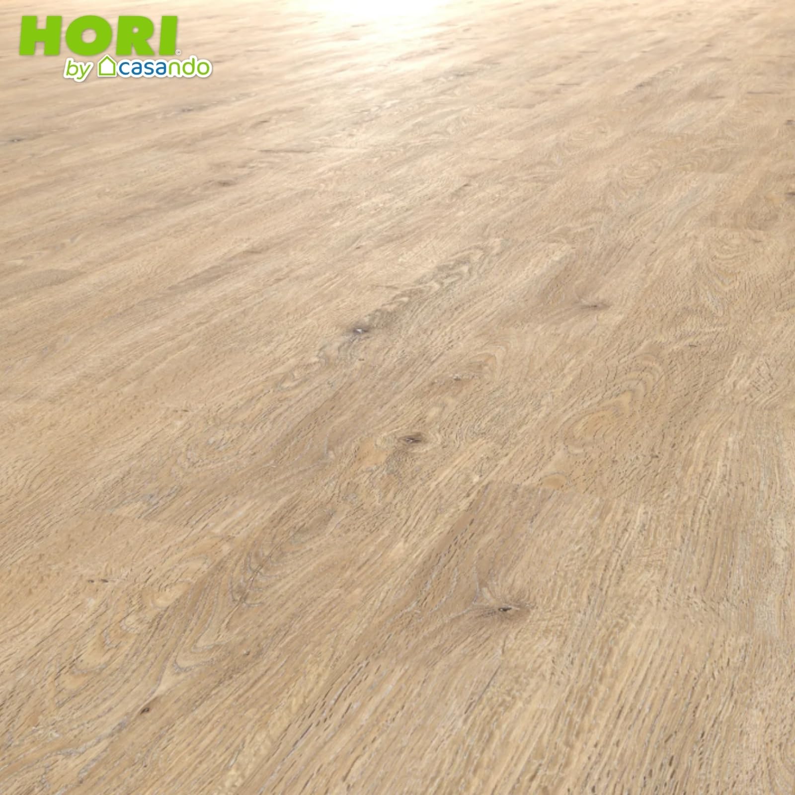 HORI Klick Hartvinylboden Rigid SPC Landhausdiele Holzoptik - Klick-Vinyl mit Trittschalldämmung - schwimmende Verlegung - - 122 x 18 x 0,35 cm - 2,2 m² - 10 Dielen