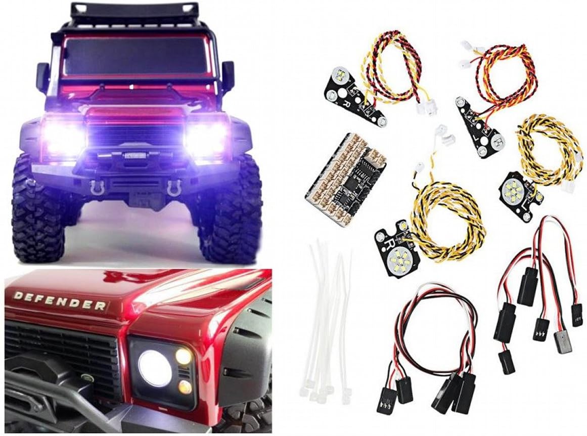LED Light Kit for Traxxas TRX4 Road light kit TRAXXAS LAND ROVER DEFENDER Driving lights TRX-4