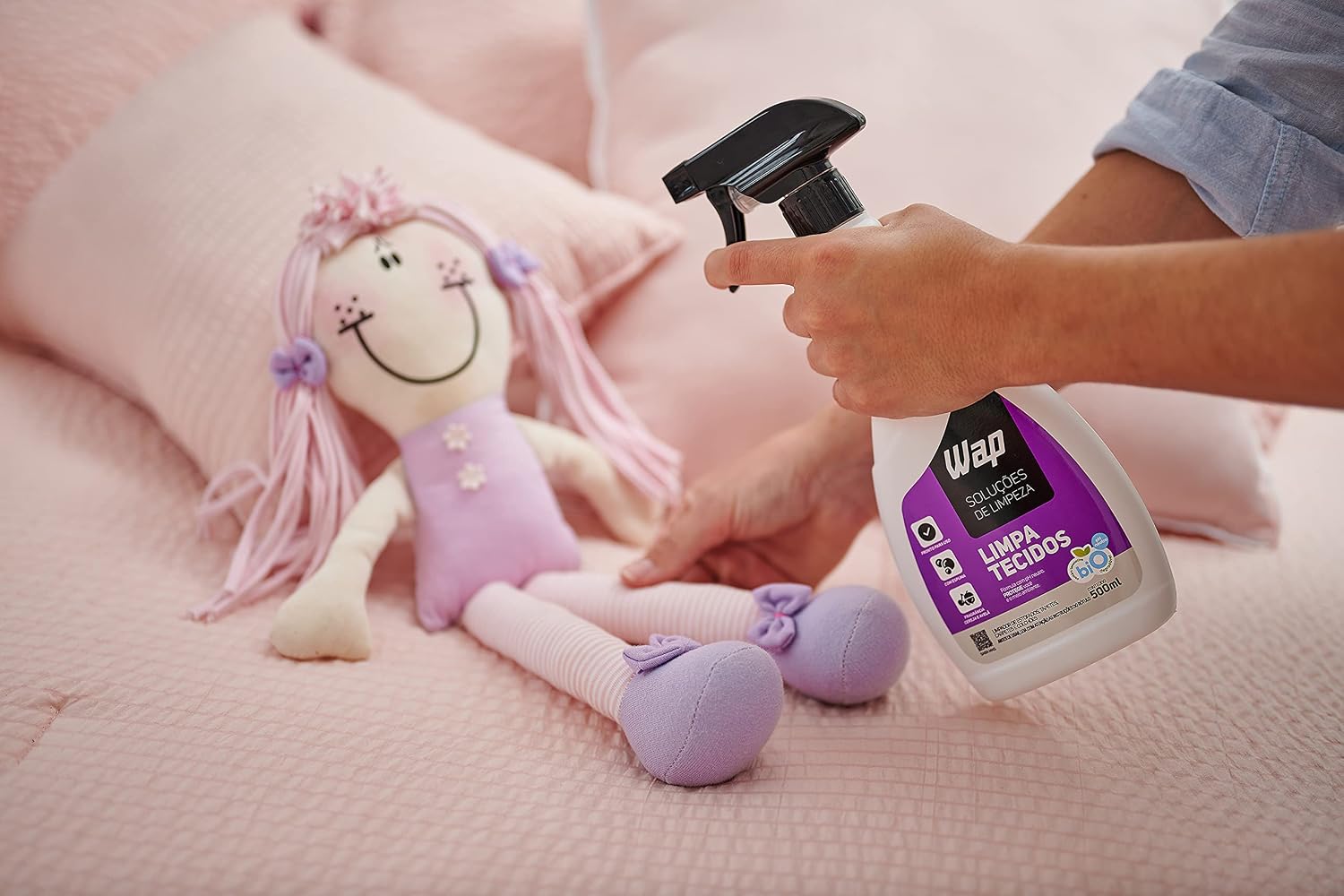 WAP Limpador de Tecidos com Espuma WAP LIMPA TECIDOS 500ML, Branco e Roxo