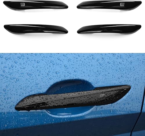 4 piezas compatibles con Hyundai Elantra 2025 2024 2023 2022 2021 Accesorios deportivos para manija de puerta exterior de automóvil - Negro brillante