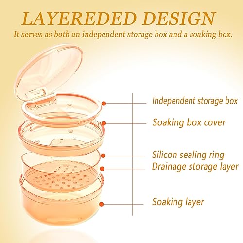 Miniatura 3 de Estuche de retención 2 en 1 para limpieza y almacenamiento, protector bucal, alineador, protector nocturno, dentadura parcial, baño de retención