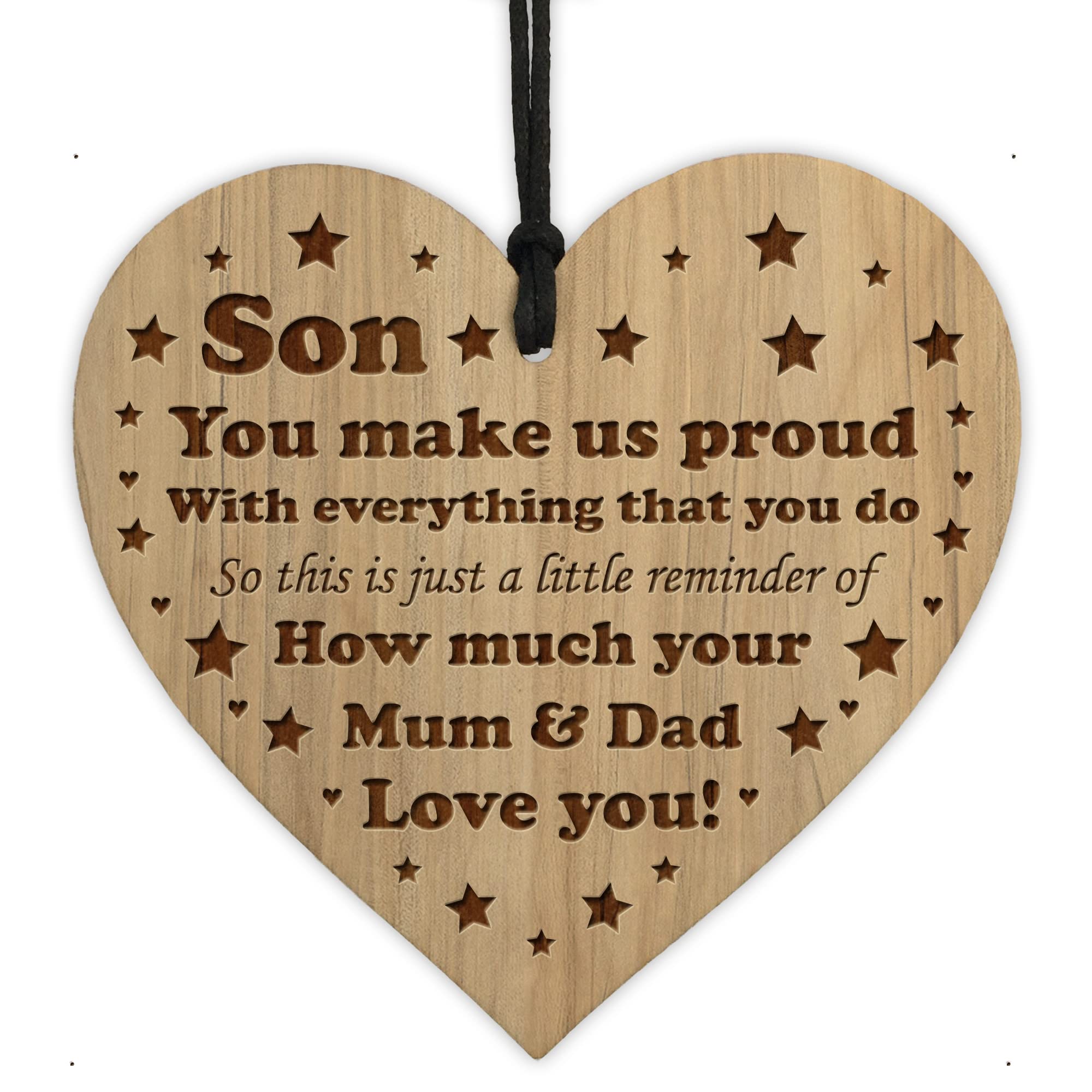 Red Ocean Gift For Son Birthday From Mum Dad Engraved Heart Son Gifts