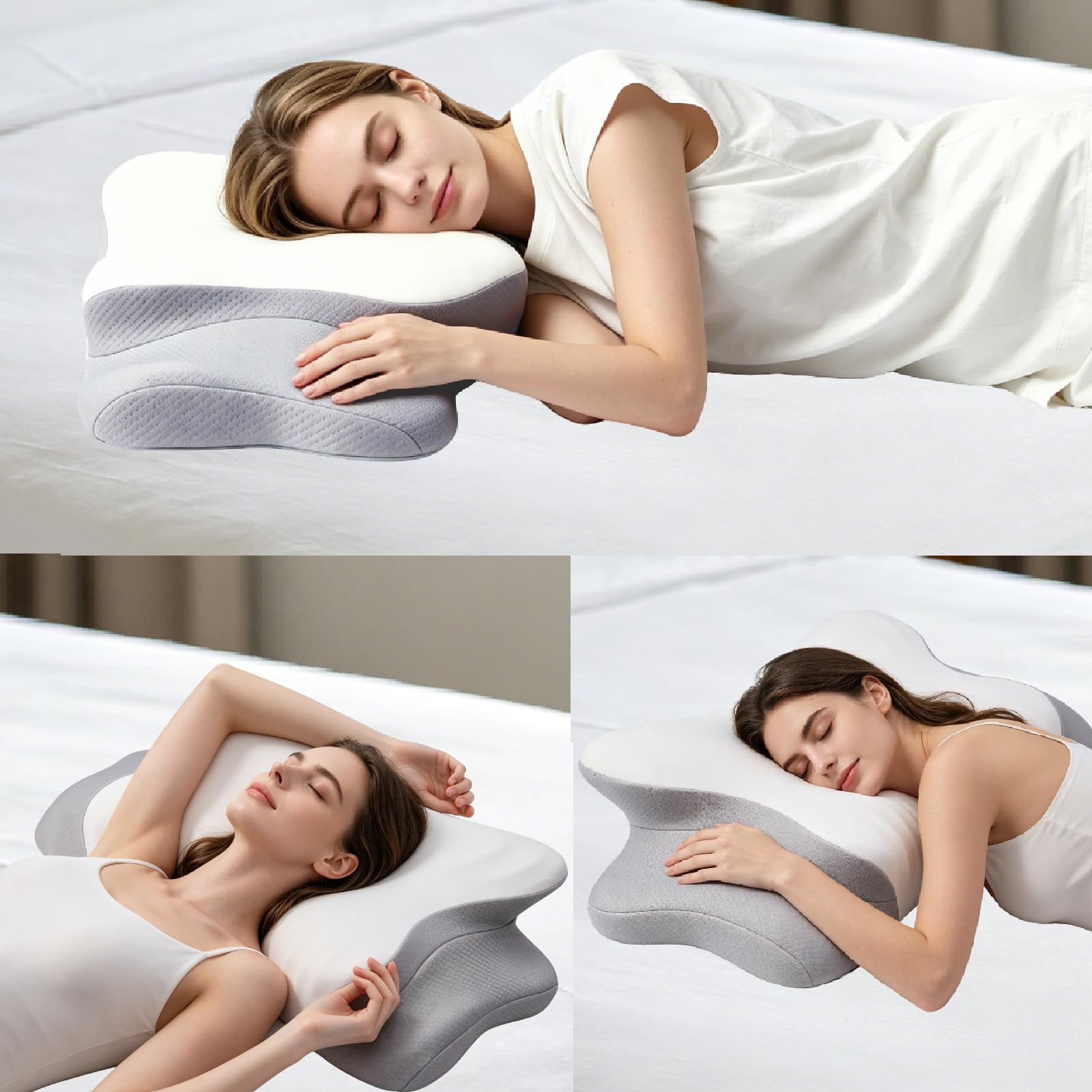 Ergonomisches Kopfkissen, Nackenkissen Memory Foam Schmetterlingskissen