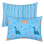 UOMNY Toddler Pillowcases, 13X18 12x16 14x19 Dinosaur Baby Pillow Case 2 Pack Small Pillow Covers for Travel Pillow