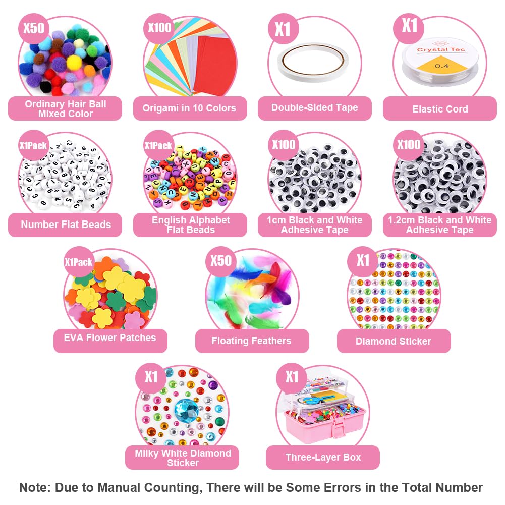 Ainiv Lavoretti Creativi per Bambini, DIY Art Craft Set da 10 Pacchi, Giochi Creativi Kids Mestiere Fai da Te Decorazioni Giocattoli, Giochi Creativi Bambina 3+Anni, Giocattoli Regali Bambini