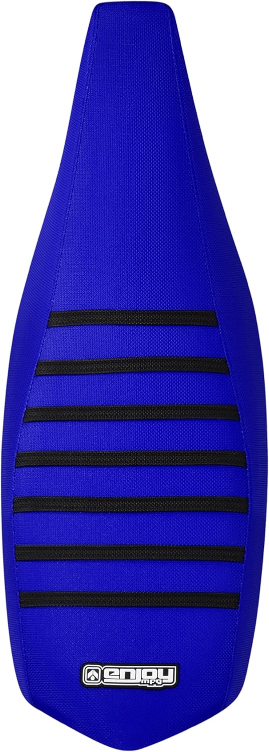 Enjoy Mfg Seat Cover - Compatible with Yamaha 2004-2013 YFZ 450 Quad ATV SEAT (All Blue/Black Ribs) #200