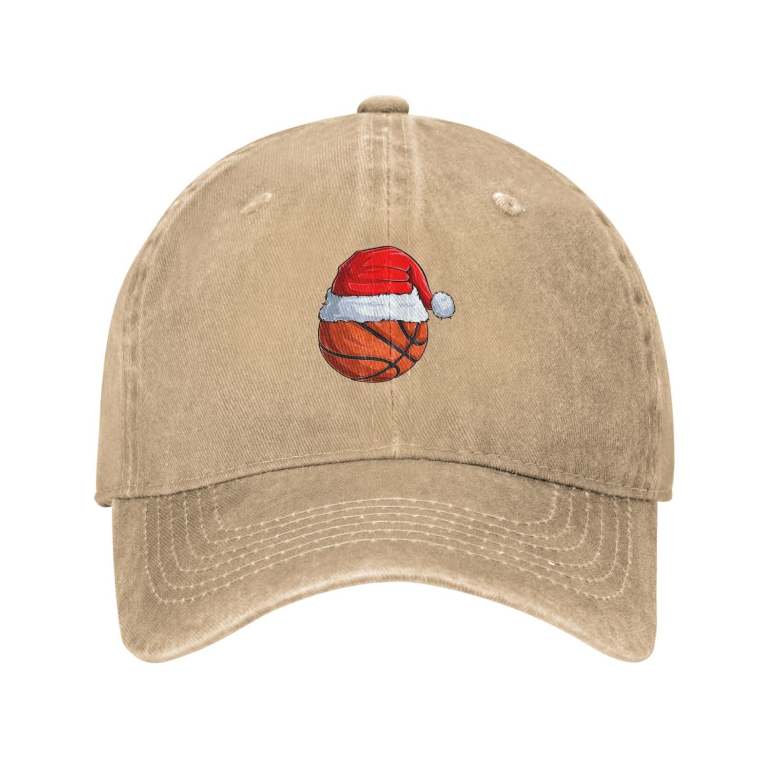 Basketball with Santa Hat Baseball Cap for Men Women Vintage ...