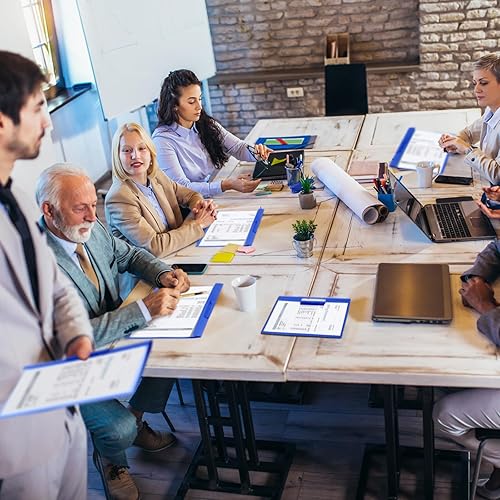 Miniatura 9 de Paquete de 50 portadas transparentes para informes con clip, carpetas de presentación de 11.4 x 9 pulgadas, portafolio, carpeta de currículum,