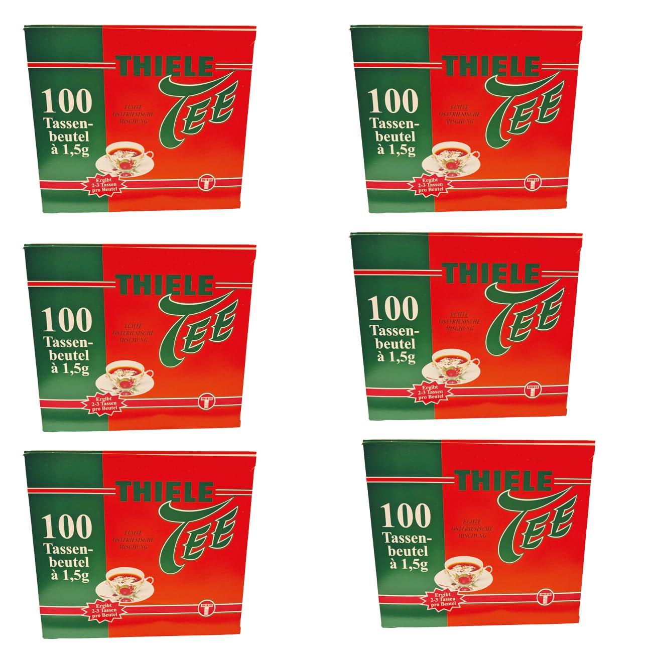 minafood Zestaw 6 torebek herbaty z prawdziwej wschodniej fryzy 100 x 1,5 g – 150 g