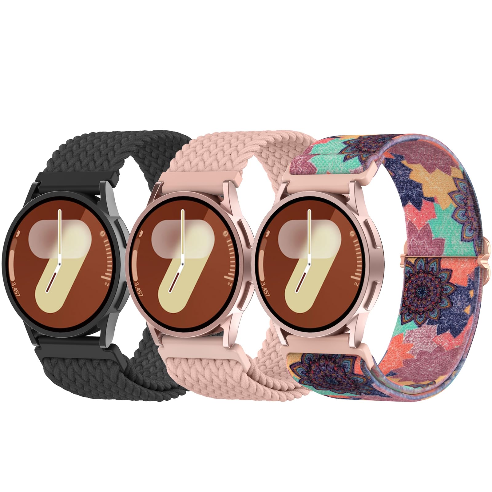 Delidigi Stretchy Bands Compatible with Samsung Galaxy Watch 7/6/5/4 40mm 44mm, Watch 6 Classic 43mm 47mm, Watch 5 Pro 45mm, Watch 4 Classic 42mm 46mm