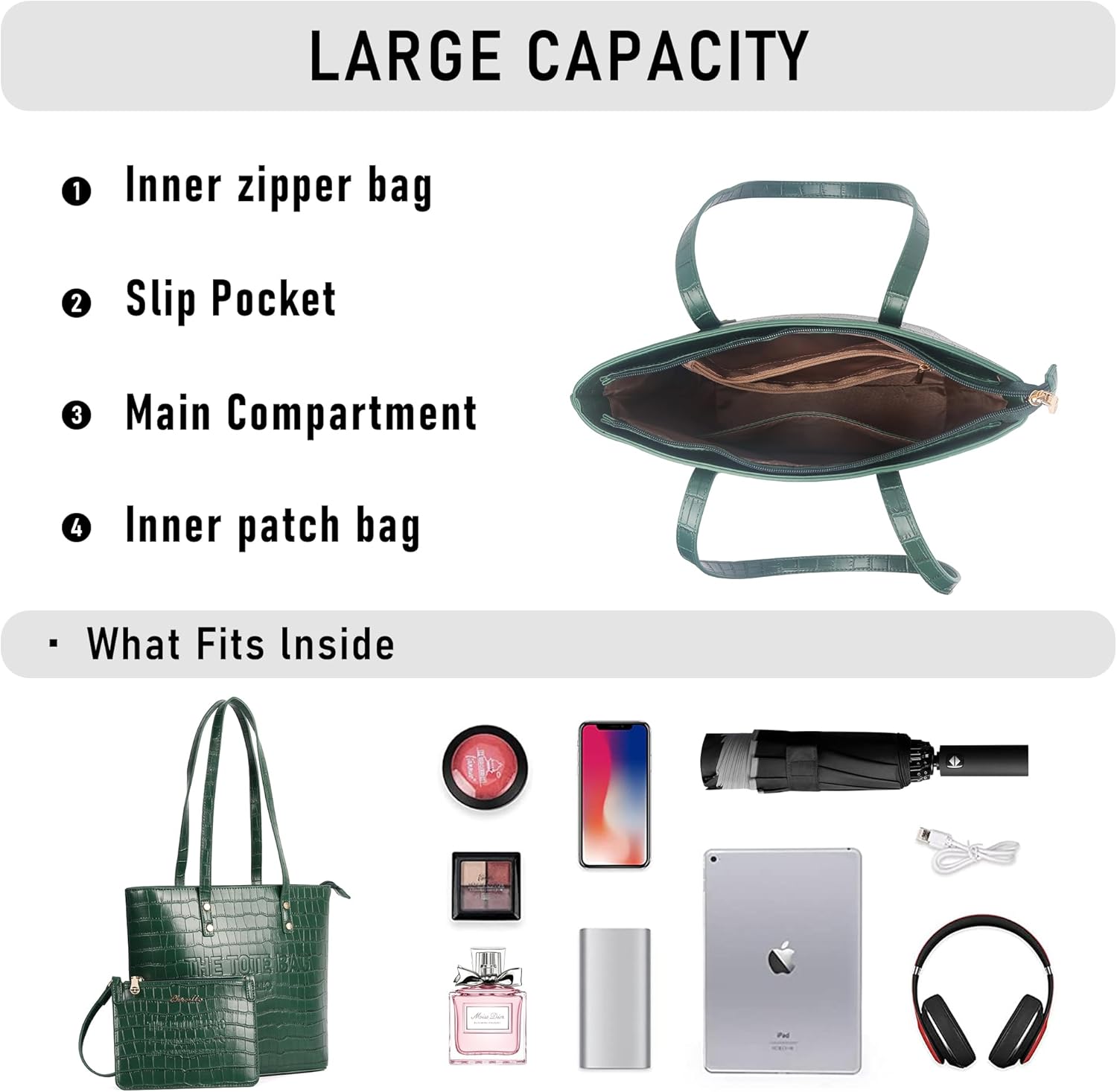 Chinllo Tote Bag for Women, Medium Top Handle Handbags Purse