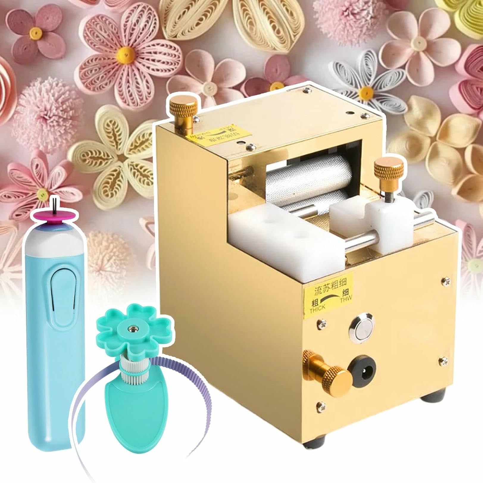 Máquina de filigrana eléctrica para diseñar flecos de papel en el taller de manualidades