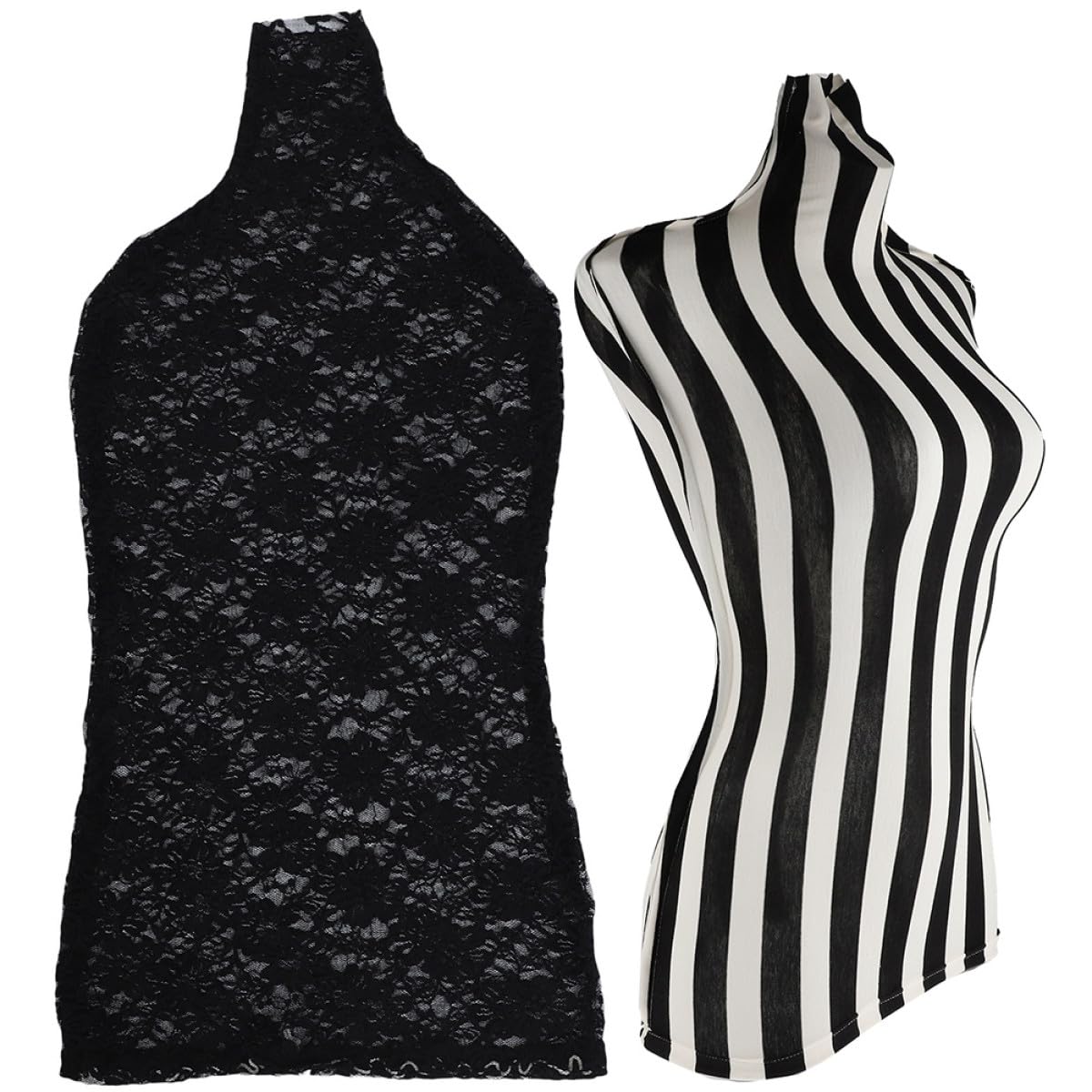 Housse de mannequin décorative en coton noir et blanc pour sublimer votre atelier de couture