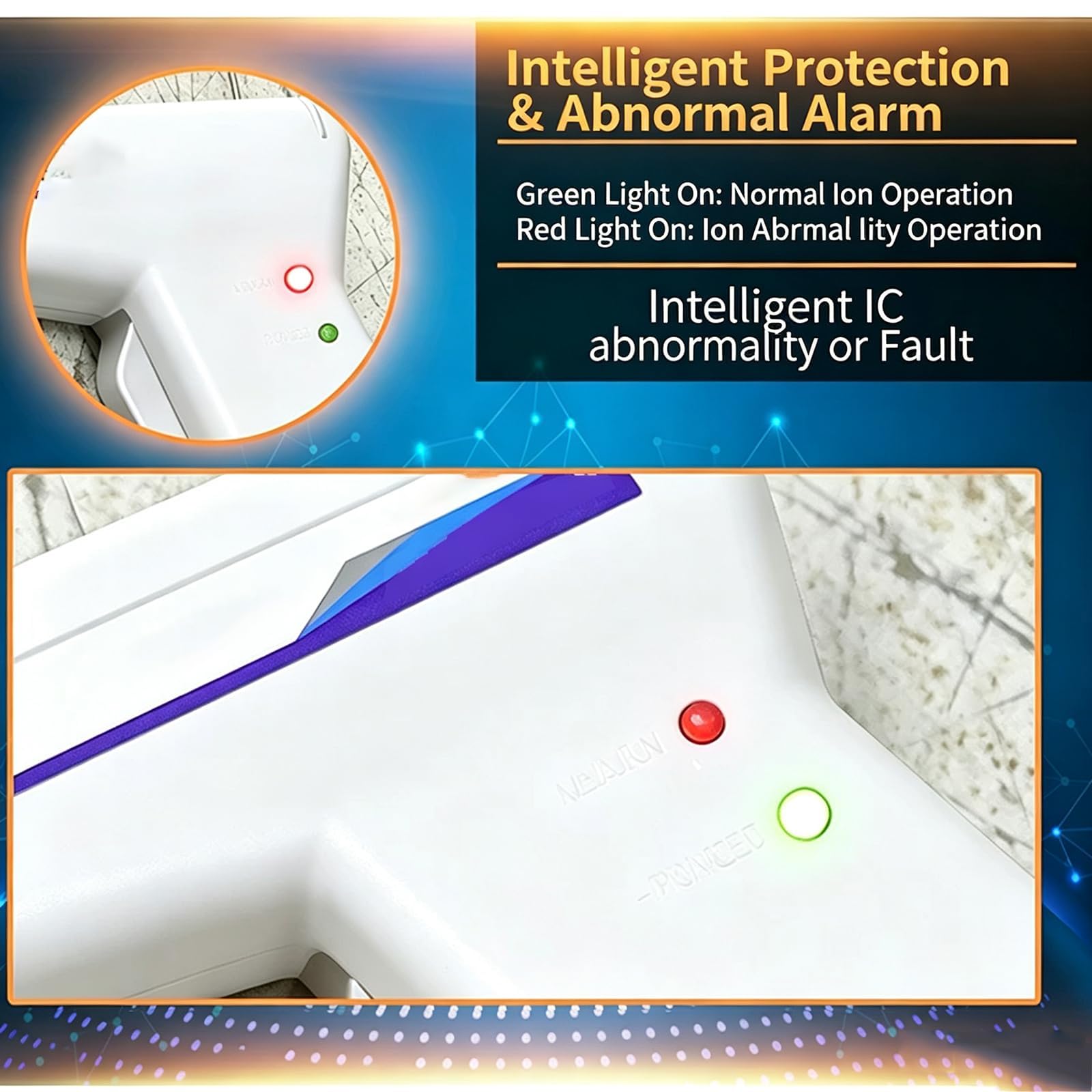 Pistola De Aire Ionizante De 70 Khz, Eliminador De Estática Portátil, con Boquilla Extraíble, Luz Indicadora De Funcionamiento, para Usar con Compresor De Aire, para La C