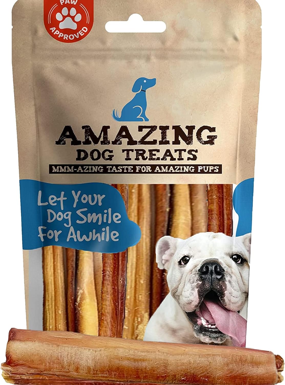 Amazing Dog Treats Bully Sticks 6 Inch [Extra Thick 10