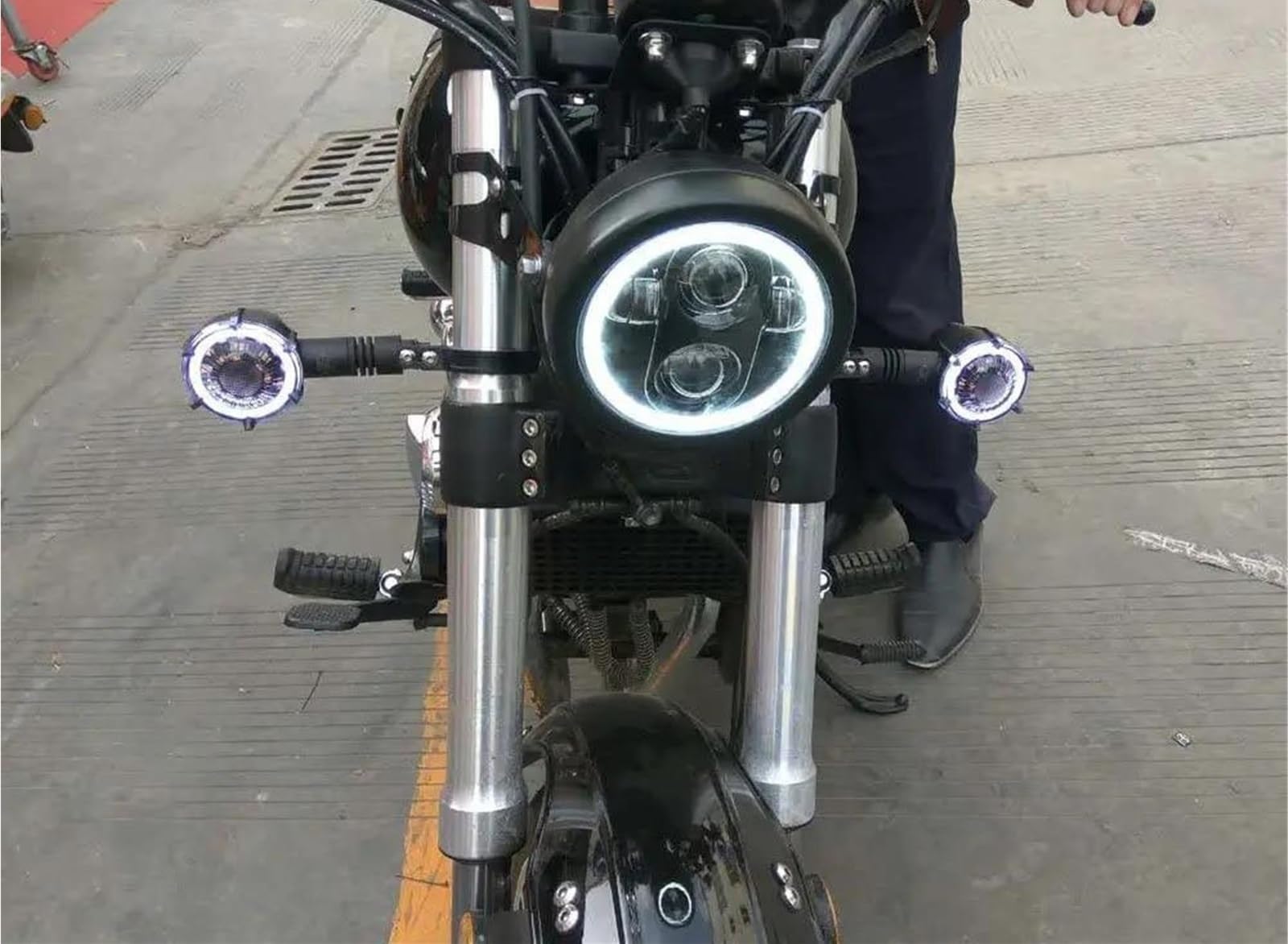 Luci Moto Faro/Alloggiamento LED Universale Da 5,75 Pollici Per Moto(Z)
