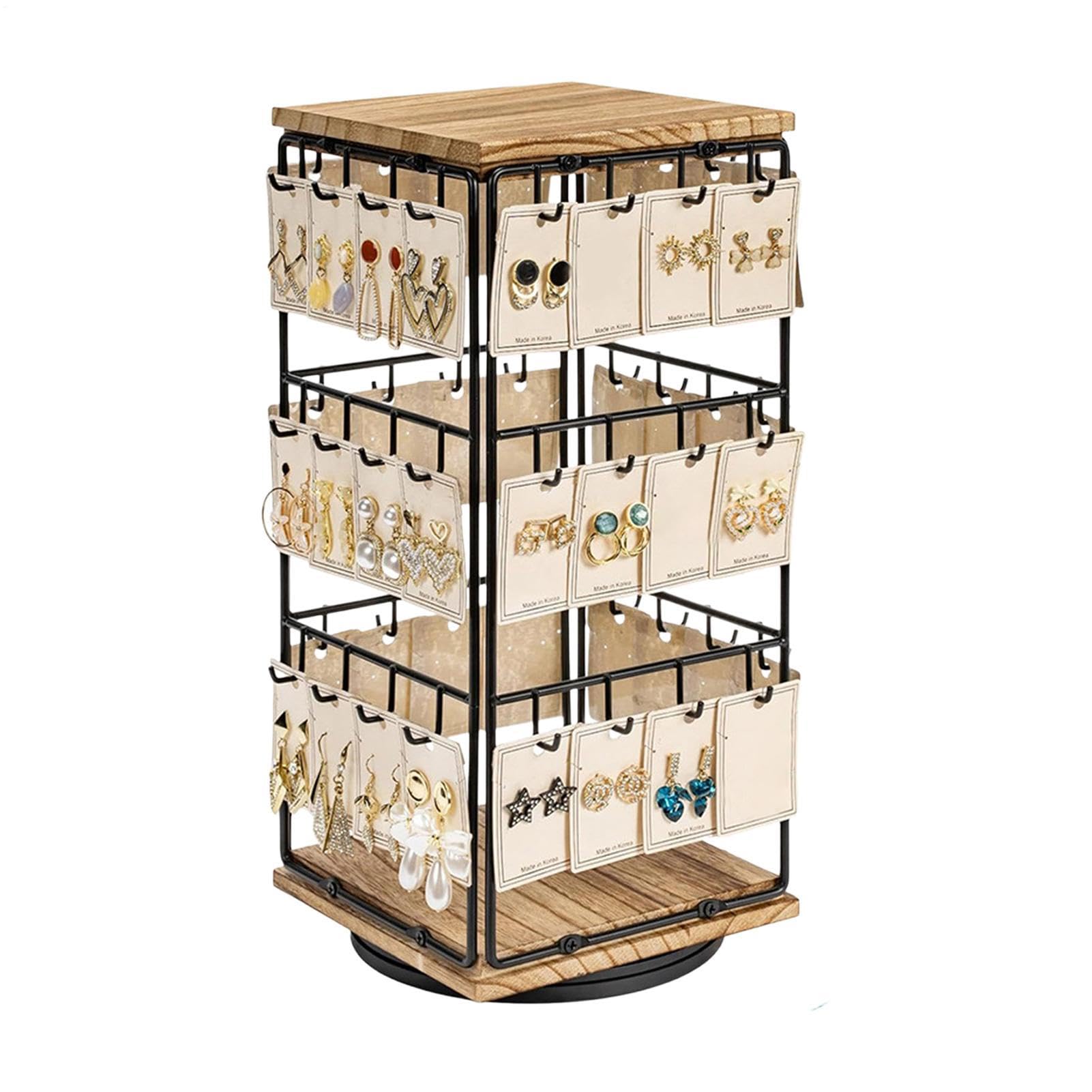 Espositore Per Orecchini Girevole A 360 Gradi Con 48 Ganci Estetico | Albero Organizer Per Orecchini Da Donna Ideale Per Bracciali Collane Casa Camera Da Comò Boutique Mercato Negozio Vendita