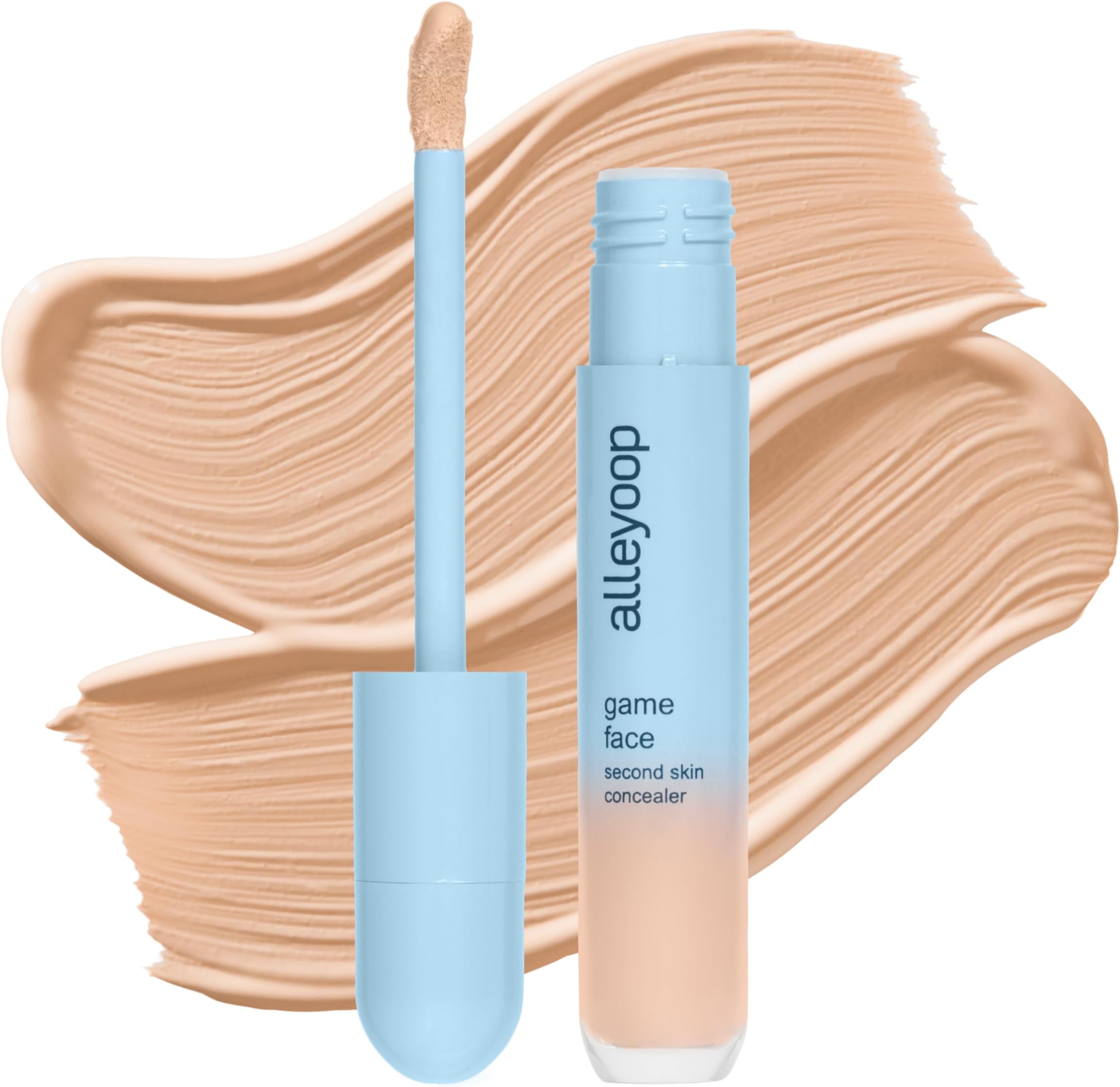ALLEYOOPGame Face Concealer Makeup, Lightweight to Medium Buildable Coverage Under Eye Concealer, For Blemishes, Crease-proof and Hydrating with Aloe Stem Cell, Smooth Second Skin Finish - All-Star