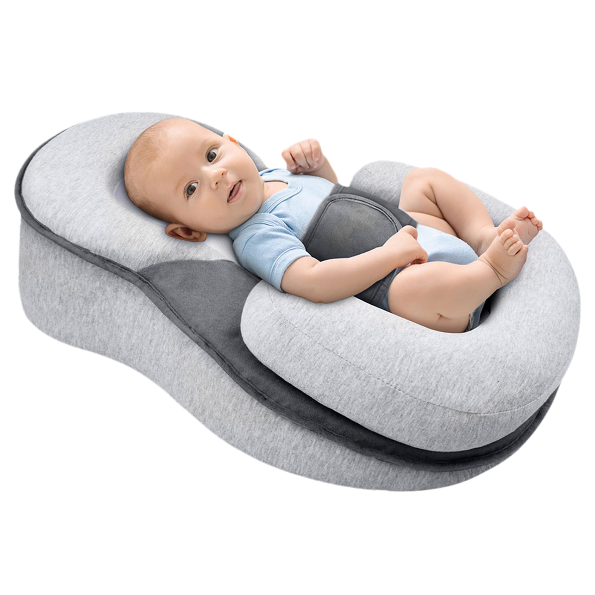 Almohada para tumbona de bebé, cojín portátil, almohada antirreflujo para lactancia materna para recién nacidos y bebés, soporte para la alimentación en cuna, tiempo boca abajo