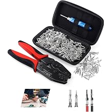 JRready ST6551 Molex .093 Crimp Tool Kit with Pins and Sockets 1189 Series 02091104/02092103 14-20AWG for Molex .093 Power Connector Upgraded Pin Removal Tool 2.36mm Diameter Contact 150Pairs
