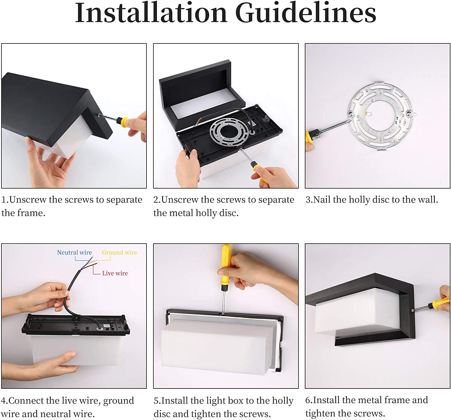 Aplique Exterior LED Moderno IP65 Impermeable, Aluminio LED Apliques Pared, para Balcón Jardín, Porche, Camino, Iluminacion Patio (Blanco cálido, 2PCS)
