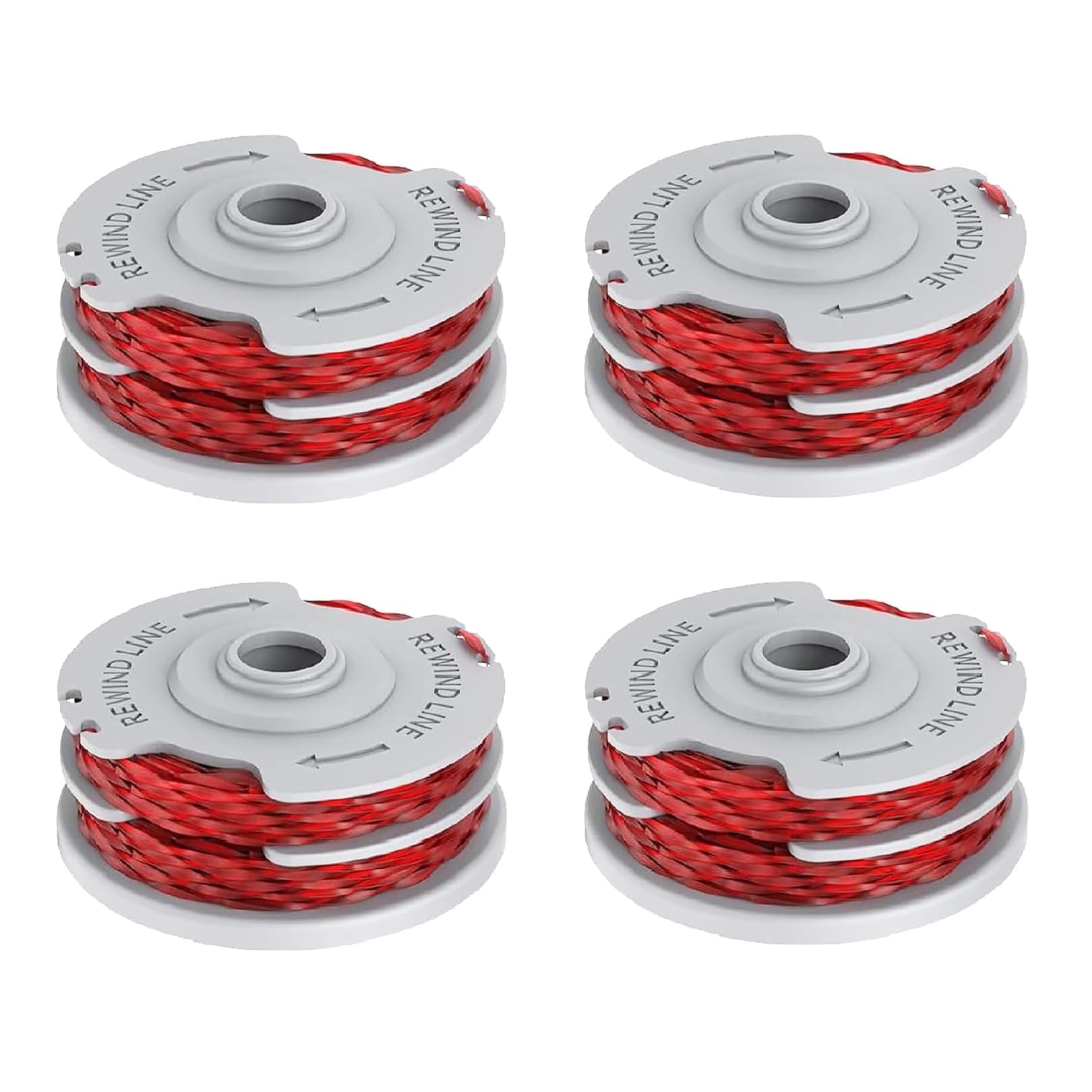 CYMYGS 4Pcs Strimmer Wire for FLY021/513937190 Replacement 1.5mm Double Autofeed Spool and Nylon Line, Compatible with Flymo Contour 500 XT/Power Trim 500 XT/MINI Trim/Multi Trim
