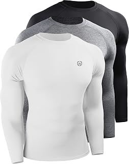 NELEUS Men's 3 Pack Athletic Compression Shirt Running Shirts
