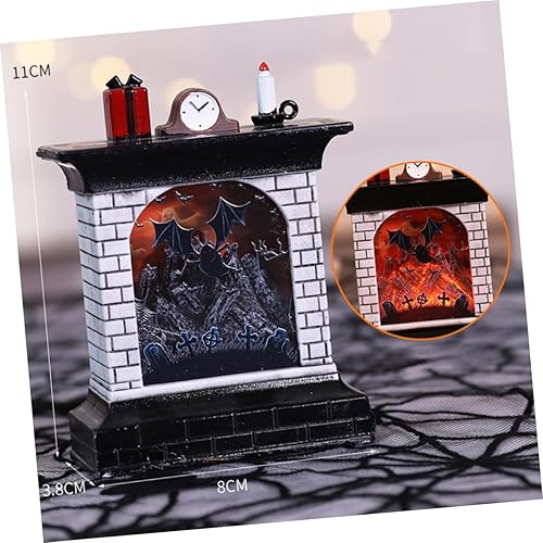 Miniatura 6 de Angoily Luces de chimenea de llama brillante para Halloween, accesorios de Halloween, lámpara de noche de Halloween, lámpara de chimenea, lámpara de