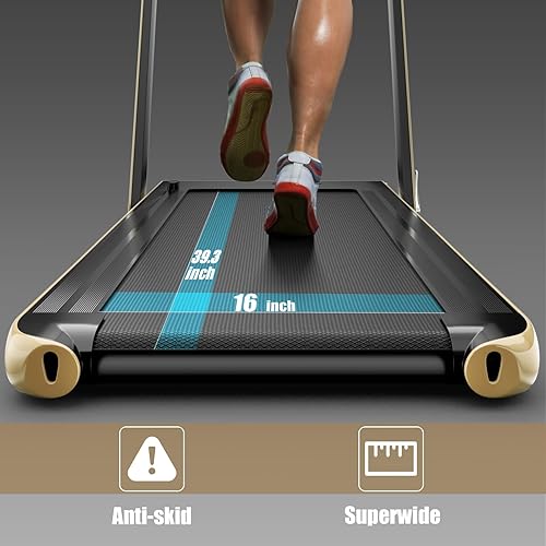 Miniatura 7 de Goplus 2 in 1 Folding Treadmill, 2.25HP Superfit Under Desk Electric Treadmill, Installation-Free with Remote Control, APP Control and LED Display,