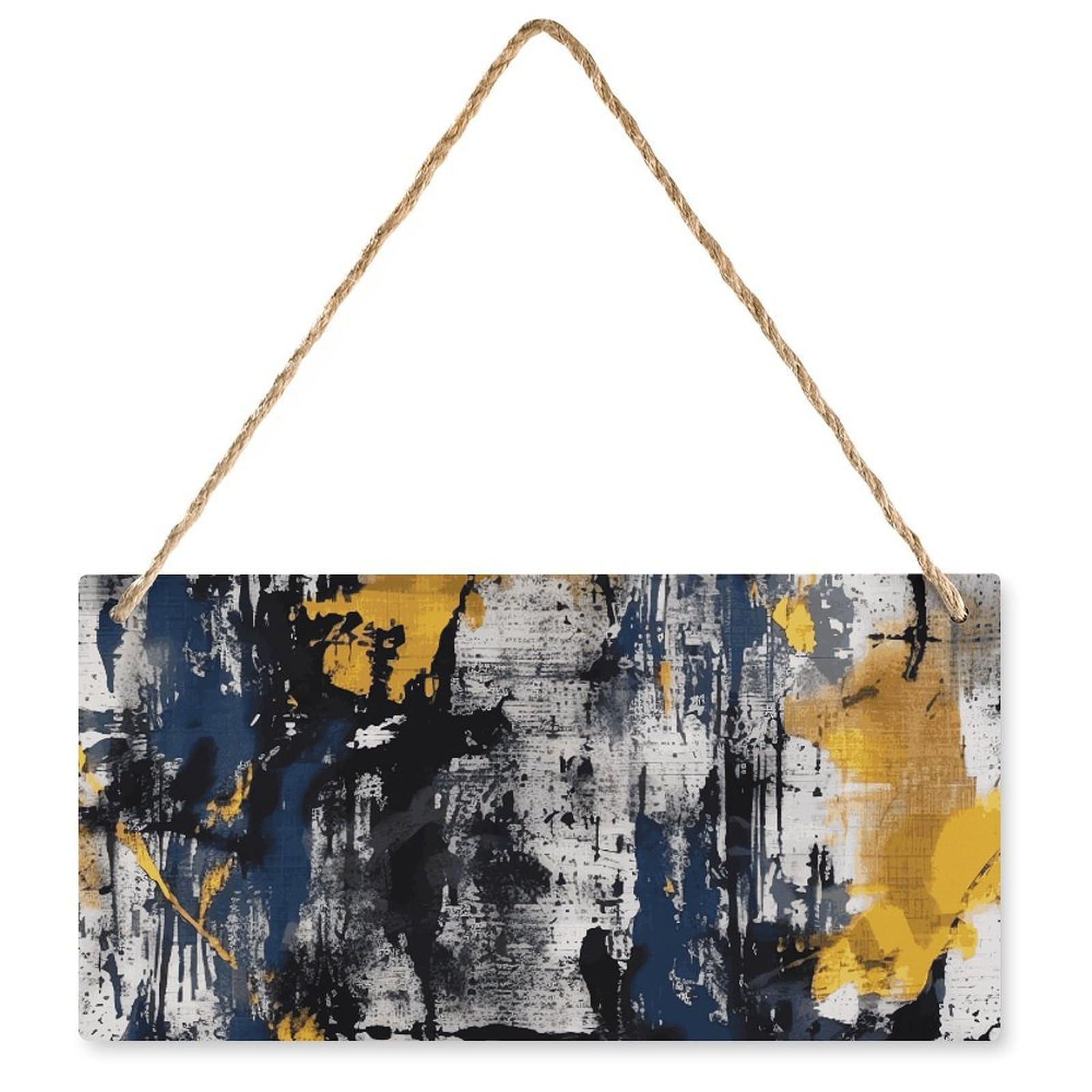 Panneau de porte vintage en bois bleu marine à offrir comme cadeau de crémaillère