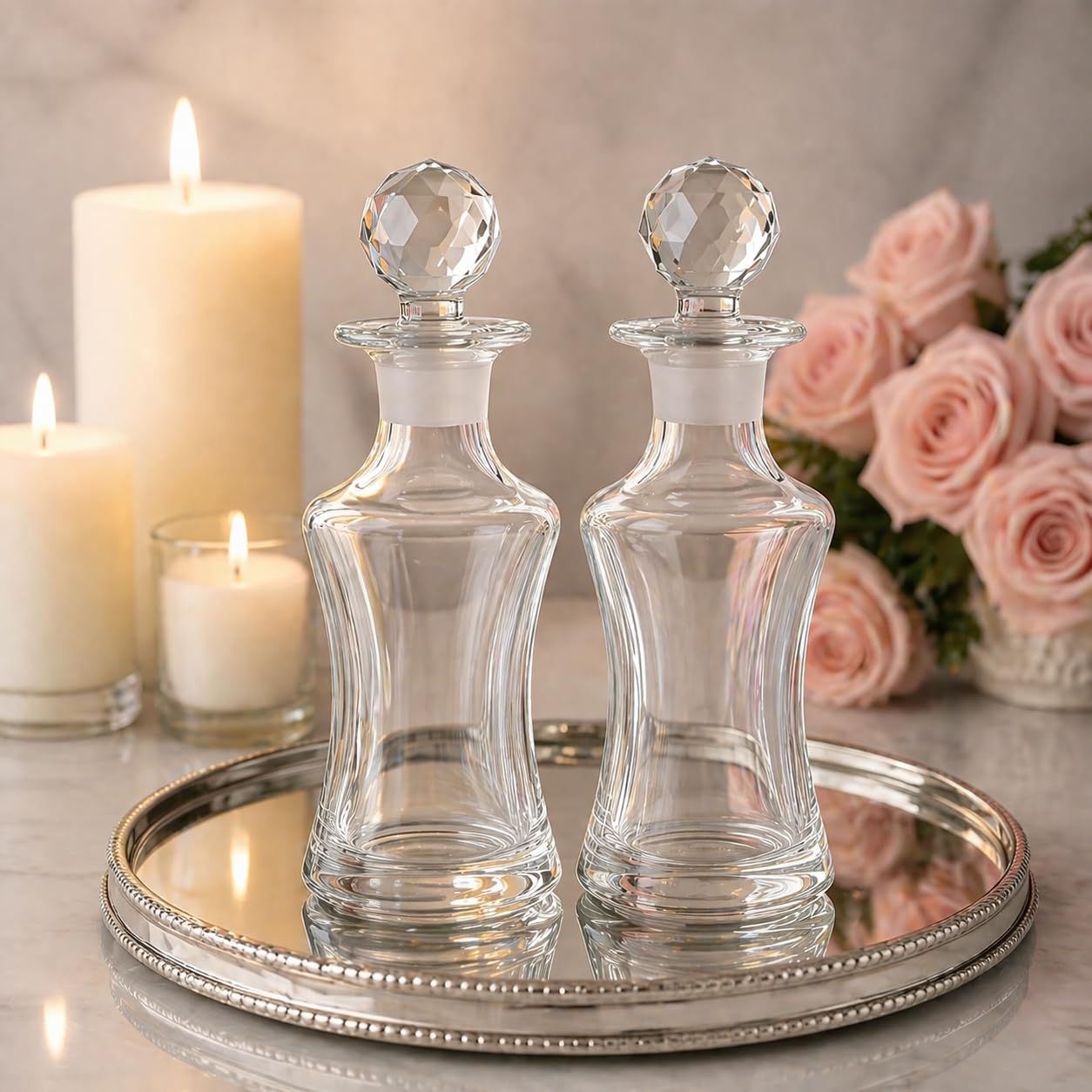 100ml Royal Empty Refillable Glass Bottle with stopper Cap for DIY Perfume, Attar, Essential, Water Pack of 02 pcs size 8 * 8 * 17-image-28