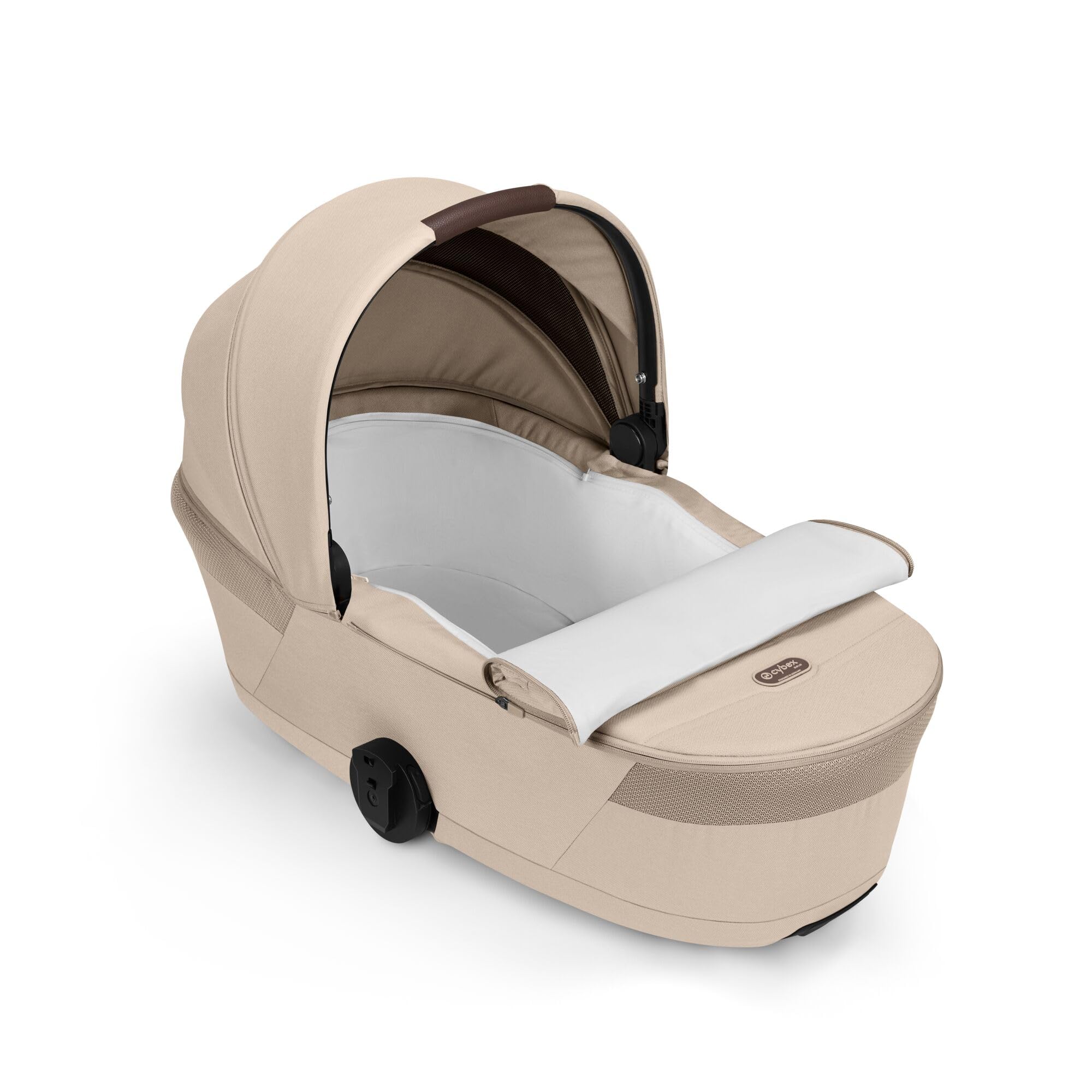 CYBEX Gold Wózek dziecięcy BALIOS S LUX i Fold Cot, Almond Beige | Od urodzenia do 4 lat, Maks. 22 kg, System podróżny, Kompaktowe składanie, System pasów obsługiwany jedną ręką, Koła terenowe