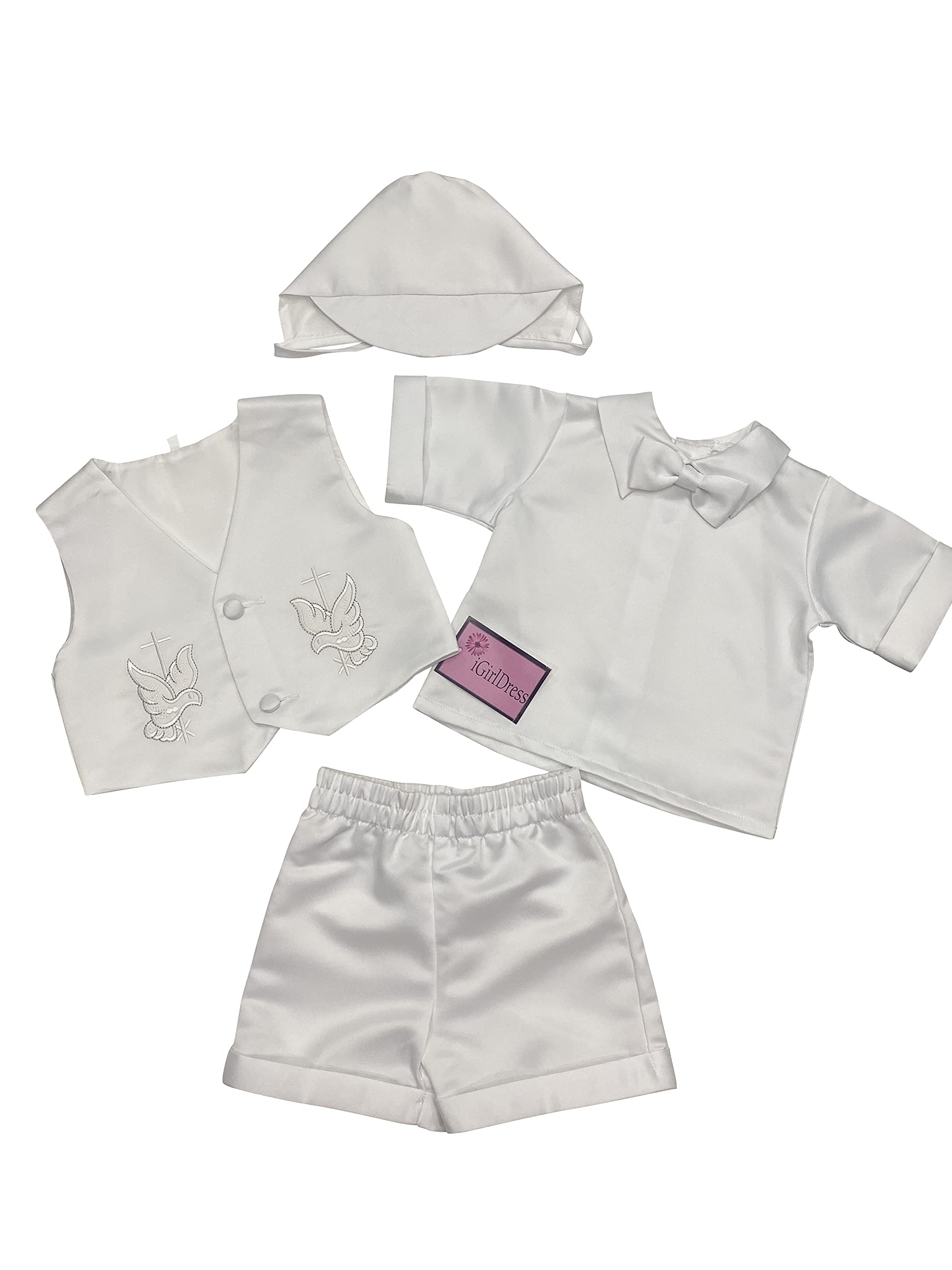 iGirlDress Baby Toddler Boys Christening Short Sleeve Set Infant-4T