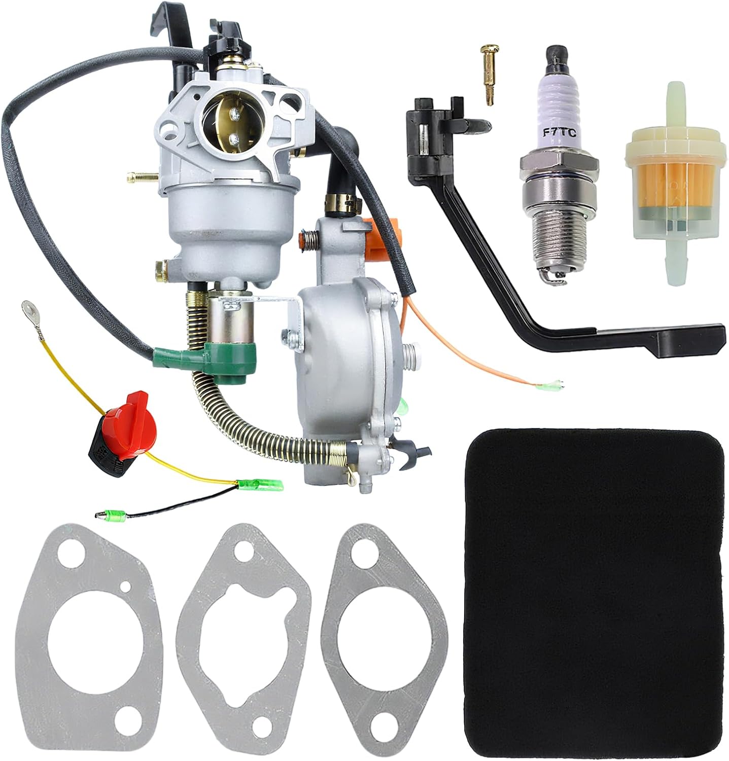 GX390 LPG/NG Generator Carburetor Dual Fuel Conversion Kit for Predator 188F 190F 8500 8750 7000 9000 Generator Replace for Honda GX270 GX340 389cc 420cc Engine