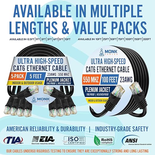 Cable Ethernet Cat6 UTP 23AWG 550MHz Plenum 100ft Blanco miniatura 7