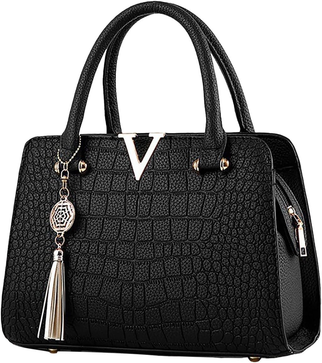 Purses and Handbags for Women Leather Tote Shoulder Bag Top Handle Medium Satchel for Ladies
