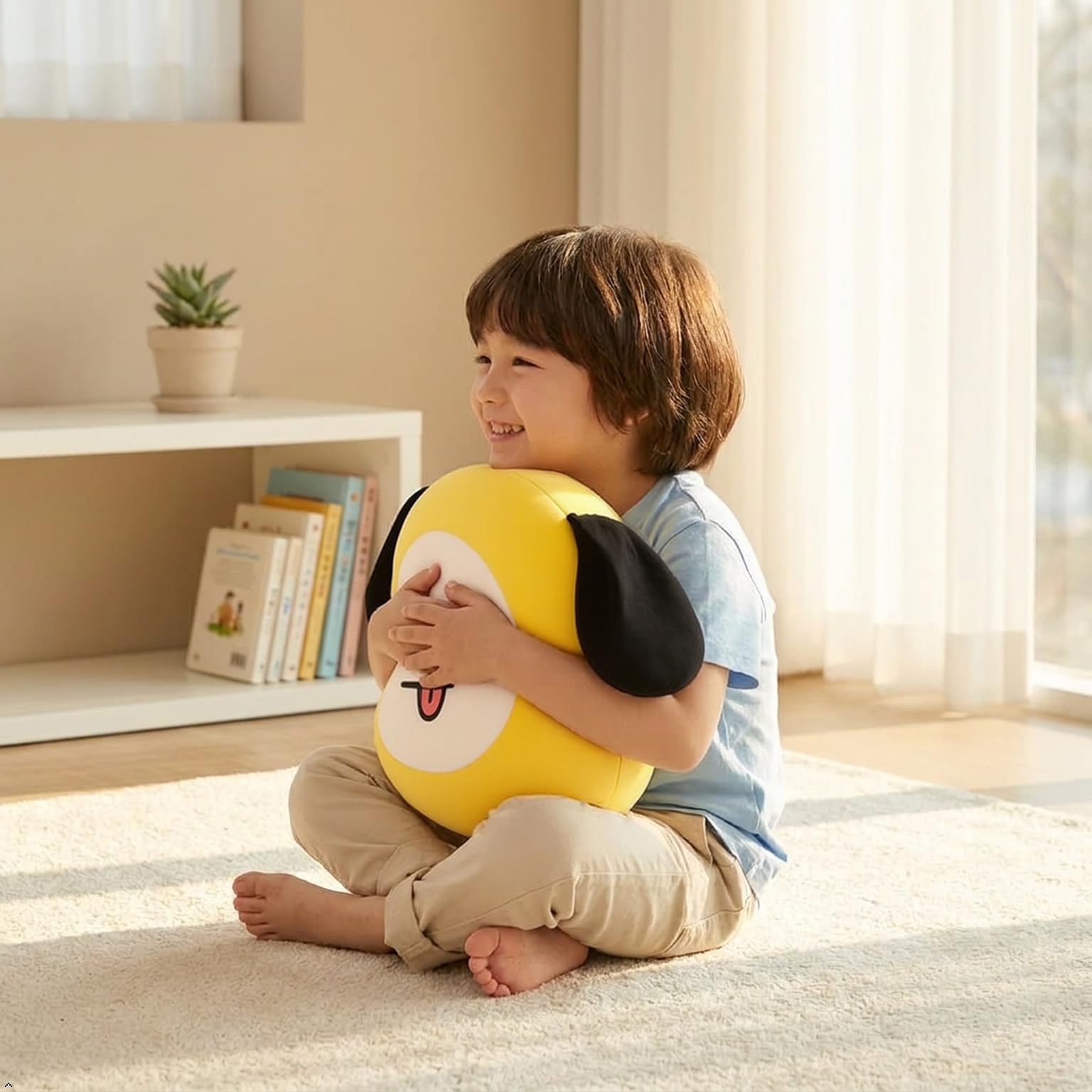 MINISO BT21 CHIMMY Head-Shaped Plush Pillow 16 Inch | Soft Character Cushion Toy 1