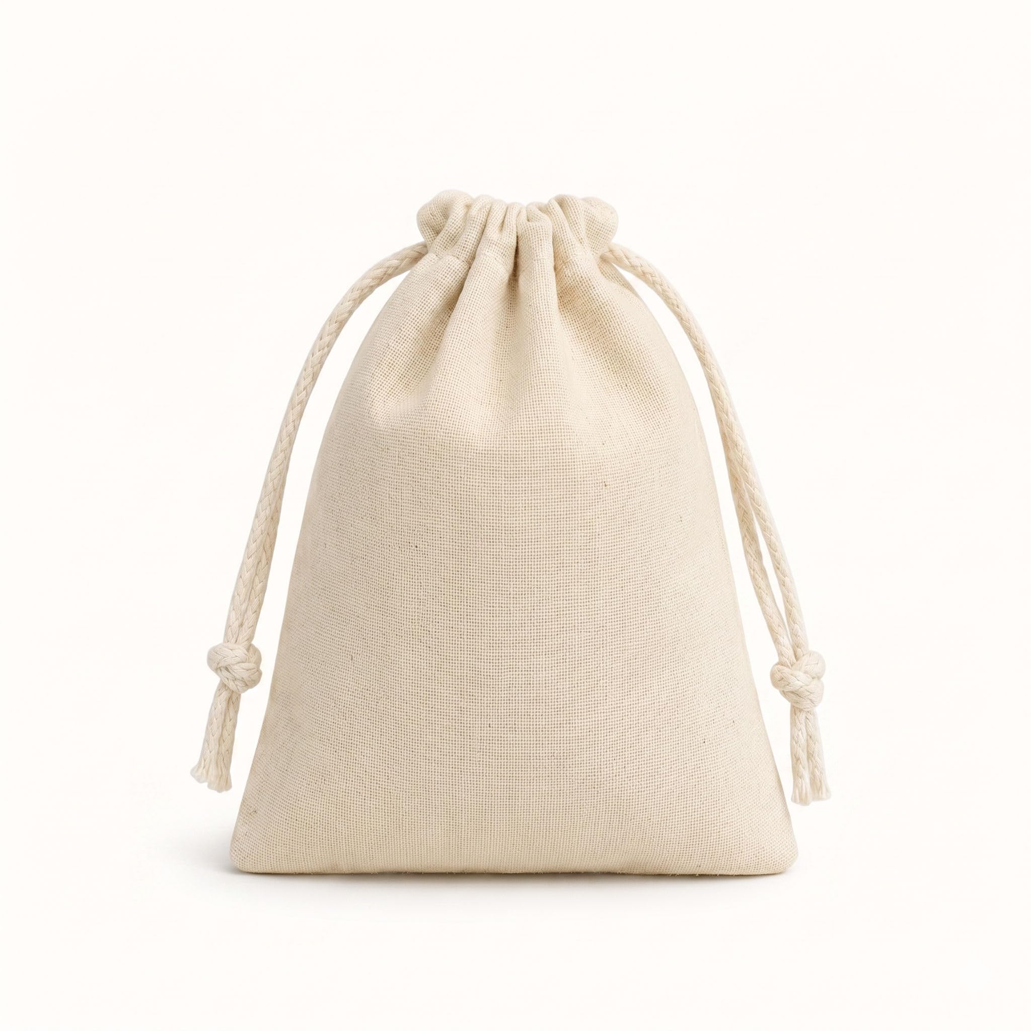 LifeKrafts Natural Cotton Bags | 10x15cm | Pack of 10 | Reusable Muslin Potli Pouch | Adjustable Drawstring Bag for Return Gift, Wedding, Jewellery, Dry Fruits, Crafts | Diwali, Christmas, Rakhi-image-31