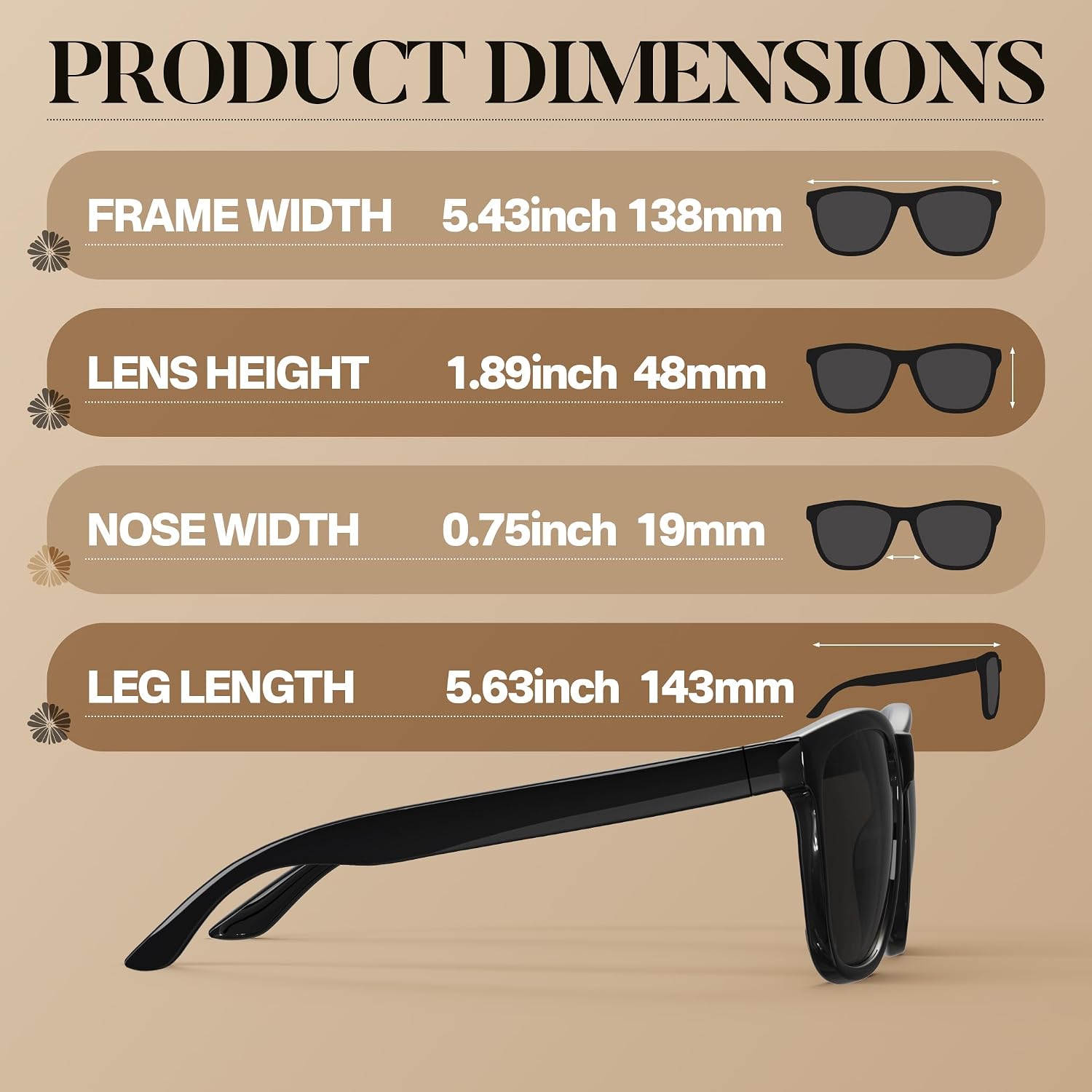 DEAFRAlN Trendy Polarized Sunglasses for Women Men image 5