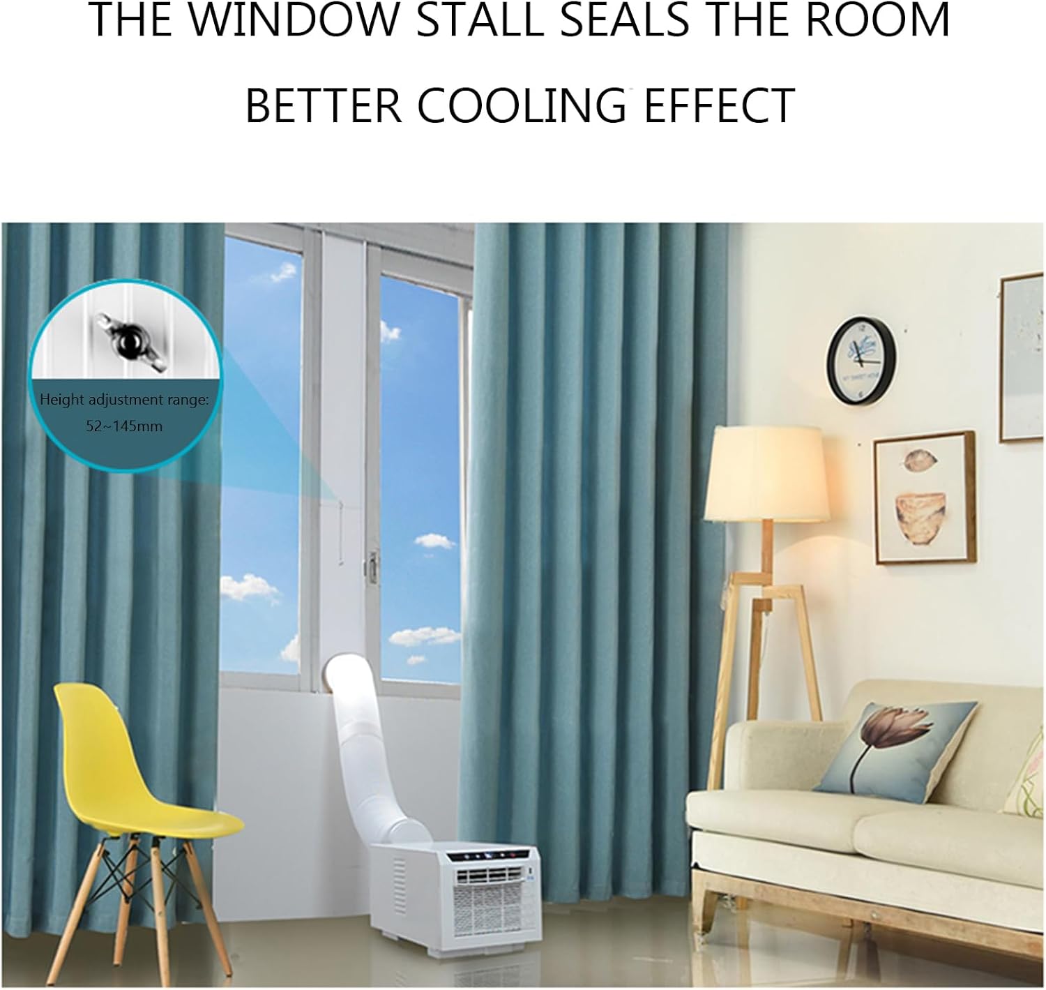 Portable Air Conditioner,4436BTU Tent Air Conditioner,280W Low Power Consumption with Smart Control and Panel Control for Bedrooms, Campsites,1300W(4436BTU),220V