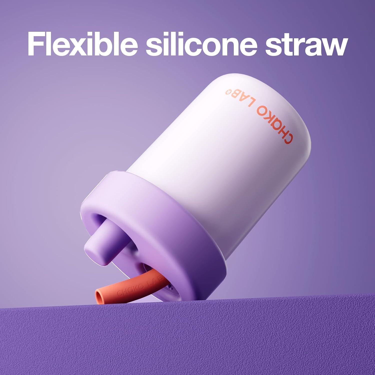 CHAKO LAB Kids Water Bottle with Carrying Rope and Straps | Vacuum Insulated Stainless Steel 16oz for School and Trvels | Two Travel Carrying Options | Taro purple - Image 5