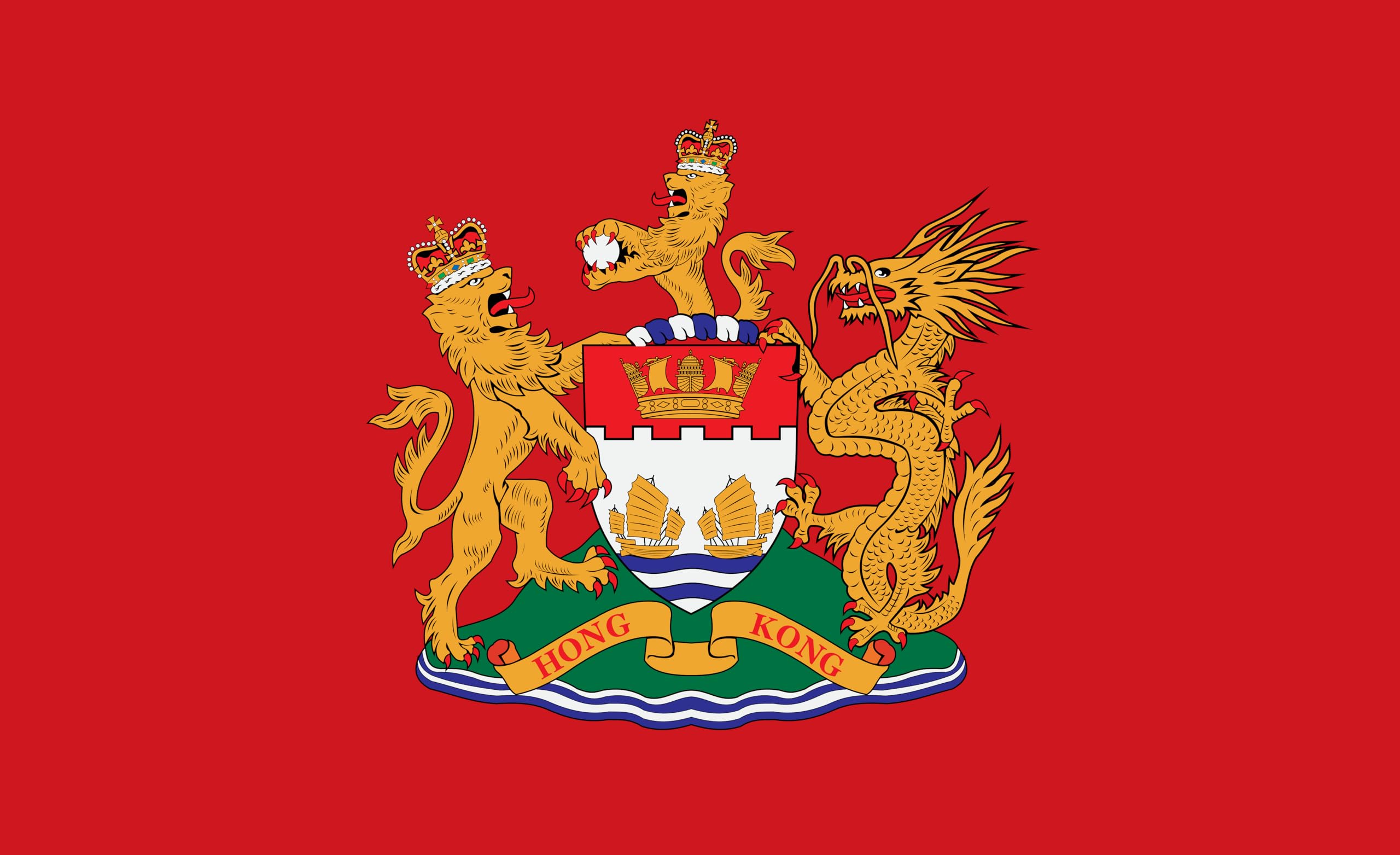 Drapeau de Hong Kong 1959 résistant au vent en tissu de navire pour mât extérieur