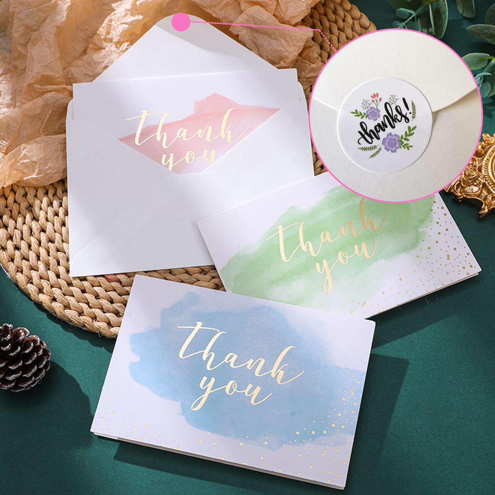 KASESSS 18 Pack Thank You Cards Multipack, Multi-Style Thank You Greeting Card - Image 4