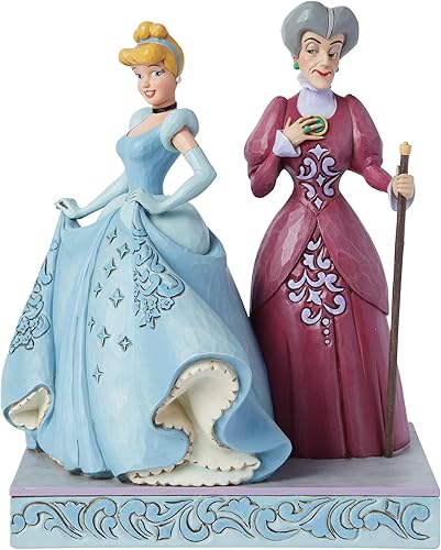 Enesco Disney Traditions by Jim Shore Good vs. Evil - Figura de Cenicienta y Lady Tremaine de resina pintada a mano, figuras decorativas
