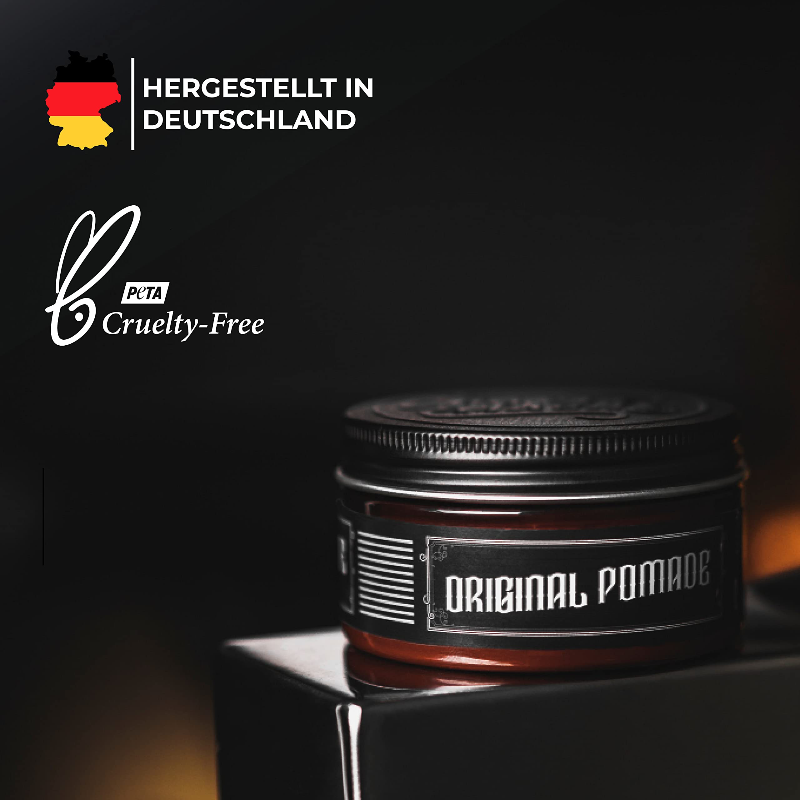 Charlemagne Barbershop oryginalna pomada na bazie wody, 3-częściowy zestaw – idealne mocne trzymanie – szlachetny zapach, idealny połysk, pomada męska 100 ml,